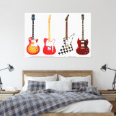 ELEKTRISCHE GITAREN ICONIC 40x60 Leinwanddruck (Insitu (Schlafzimmer))