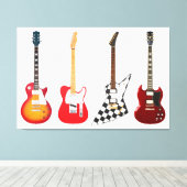 ELEKTRISCHE GITAREN ICONIC 40x60 Leinwanddruck (Insitu (Holzboden))