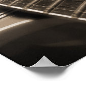 Elektrische Gitarre 2 - braun Poster (Ecke)