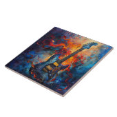 Elektrische Gitarre Art Keramik Tile Fliese (Seite)