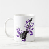 Elektrische Gitarre auf lila Blätter kundenspezifi Kaffeetasse (Links)