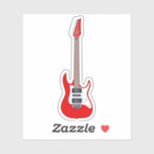 Elektrische Gitarre ! Aufkleber (Blatt)