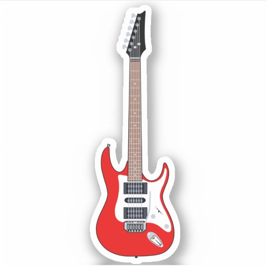 Elektrische Gitarre ! Aufkleber (Vorderseite)
