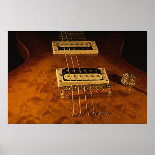 Elektrische Gitarre aus Holz Poster (Vorne)