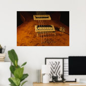Elektrische Gitarre aus Holz Poster (Heimbüro)