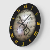 Elektrische Gitarre~Background "The Musical Planet Große Wanduhr (Winkel)