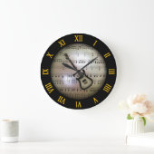 Elektrische Gitarre~Background "The Musical Planet Große Wanduhr (Zuhause)