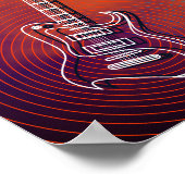 Elektrische Gitarre Behielt die Good Vibes Orange Poster (Ecke)
