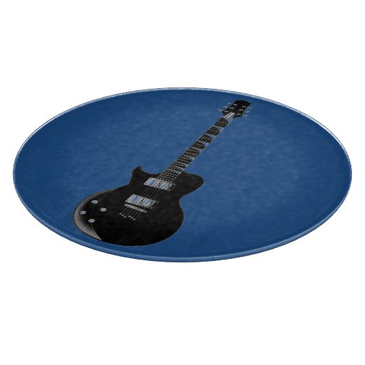 Elektrische Gitarre Blue Black Pop Art Case-Mate Schneidebrett (Ecke)