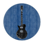 Elektrische Gitarre Blue Black Pop Art Case-Mate Schneidebrett (Vorderseite)