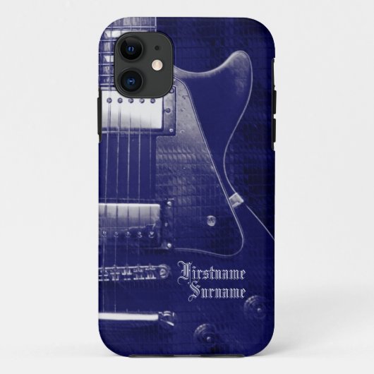 Elektrische Gitarre Blue Metallic Custom iPhone 5 Case-Mate iPhone Hülle (Rückseite)