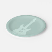 Elektrische Gitarre CUSTOM FARBmusik Kunst Pappteller (Schrägansicht)