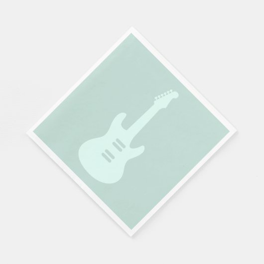 Elektrische Gitarre CUSTOM FARBmusik Kunst Serviette (Ecke)