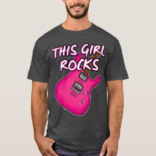Elektrische Gitarre Diese Girl Rocks Weibliche Git T-Shirt