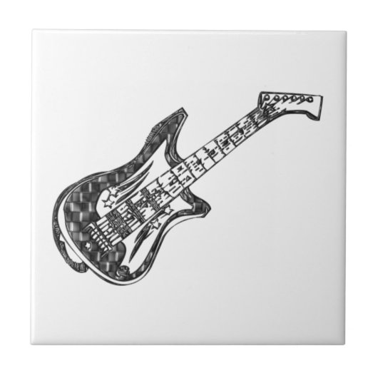 Elektrische Gitarre Fliese (Vorderseite)