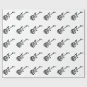 Elektrische Gitarre Geschenkpapier (Flach)