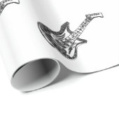 Elektrische Gitarre Geschenkpapier (Rolleneckpunkt)