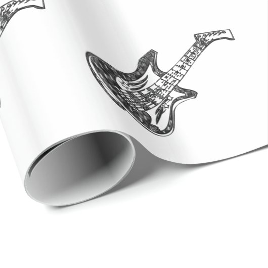 Elektrische Gitarre Geschenkpapier (Rolleneckpunkt)