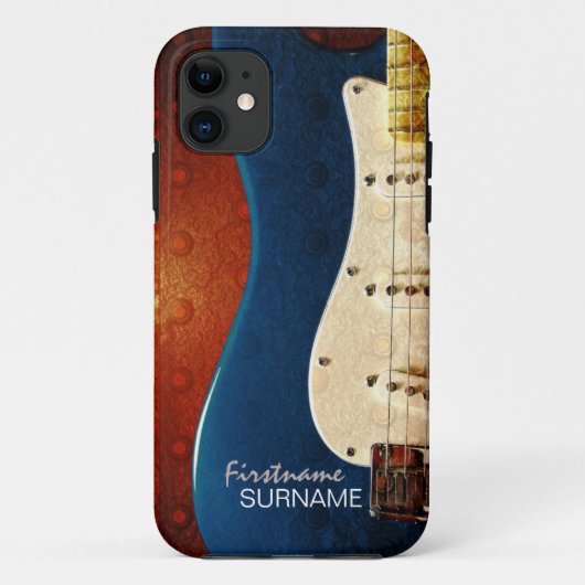 Elektrische Gitarre Grunge Individuelle Name iPhon Case-Mate iPhone Hülle (Rückseite)