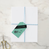 Elektrische Gitarre Happy Birthday Sea Green Geschenkanhänger (Mit Garn)