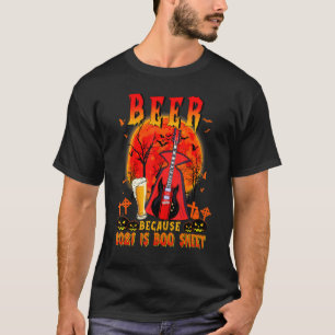 Elektrische Gitarre Hexe Bier Boo Sagt Wortspiel T-Shirt