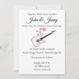 Elektrische Gitarre Hochzeitsmusiker Einladung