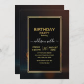 Elektrische Gitarre in Brand Einladung (Vorne/Hinten)