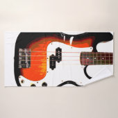 Elektrische Gitarre in Schwarz Badehandtuch (Badehandtuch)