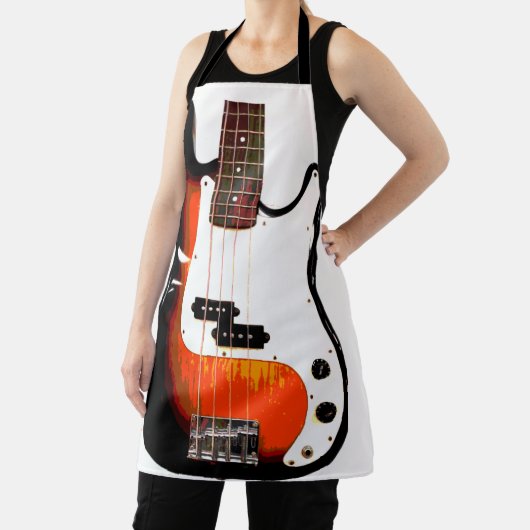Elektrische Gitarre in Schwarz Schürze (InSitu)