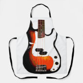 Elektrische Gitarre in Schwarz Schürze (Vorderseite)