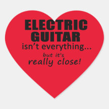 Elektrische Gitarre ist nicht alles Heart Sticker