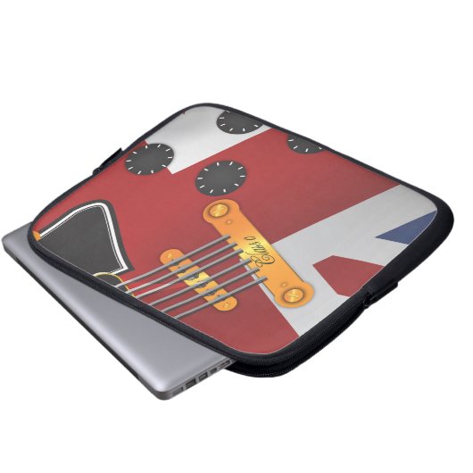 Elektrische Gitarre Laptopschutzhülle (Vorne Knopf)