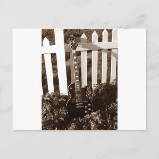 Elektrische Gitarre mit Schädelknochen Postcard B& Postkarte