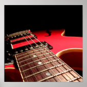Elektrische Gitarre Nah hoch - Original Red Poster (Vorne)