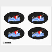 Elektrische Gitarre Ovaler Aufkleber (Blatt)