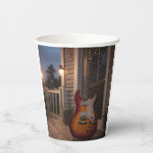 Elektrische Gitarre Pappbecher (Rückseite)