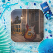 Elektrische Gitarre Pappteller (Party)