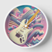 Elektrische Gitarre Pastel Pink Y2K Vaporwave Uhr (Vorderseite)