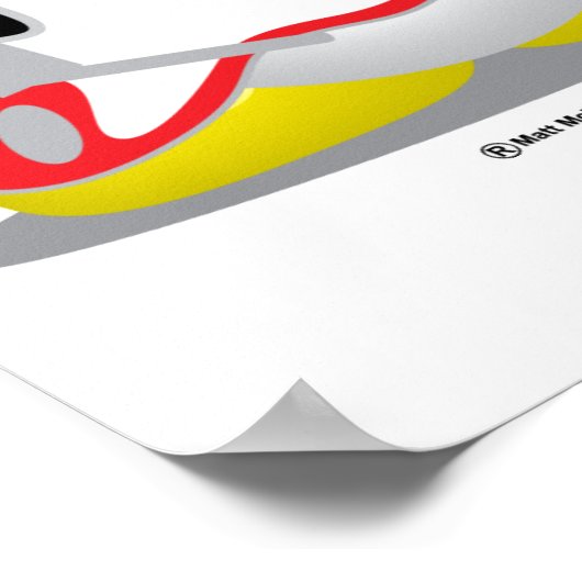 Elektrische Gitarre Penguin Poster (Ecke)