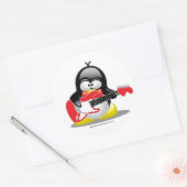 Elektrische Gitarre Penguin Runder Aufkleber (Umschlag)
