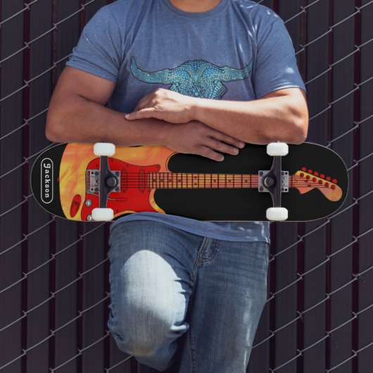 Elektrische Gitarre Personalisiert Skateboard (Außenbereich 3)