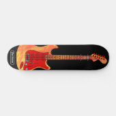 Elektrische Gitarre Personalisiert Skateboard (Horizontal)