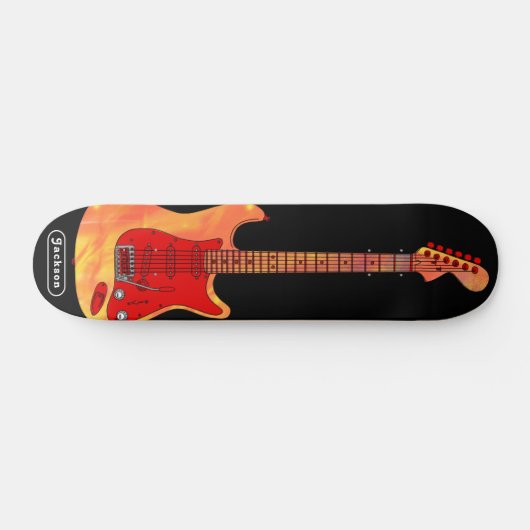 Elektrische Gitarre Personalisiert Skateboard (Horizontal)
