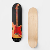 Elektrische Gitarre Personalisiert Skateboard (Vorderseite)