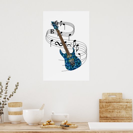 Elektrische Gitarre Poster (Küche)