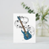 Elektrische Gitarre Postkarte (Stehend Vorderseite)