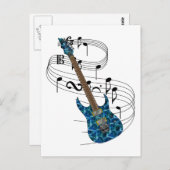 Elektrische Gitarre Postkarte (Vorne/Hinten)