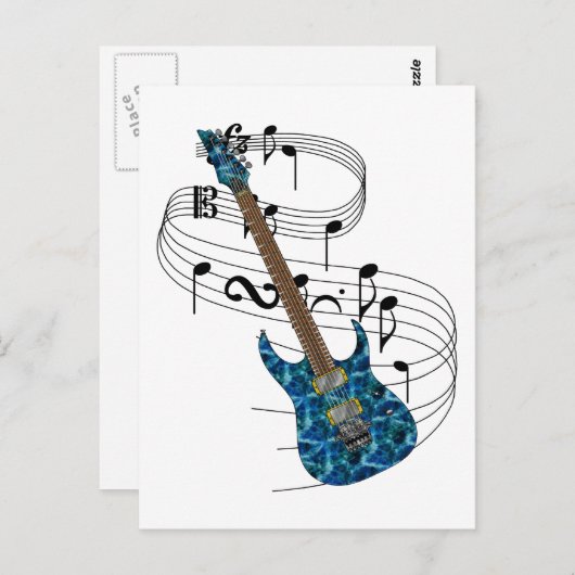Elektrische Gitarre Postkarte (Vorne/Hinten)