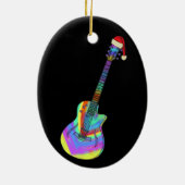 Elektrische Gitarre Psychedelic Santa Keramik Ornament (Hinten)
