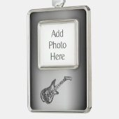 Elektrische Gitarre Rahmen-Ornament Silber (Links)